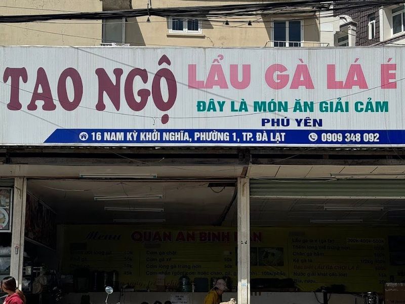 CƠM GÀ XỐT ĐA NHÂN CACH - LẨU GÀ LÁ É TAO NGỘ DALAT (Chi nhánh gốc )