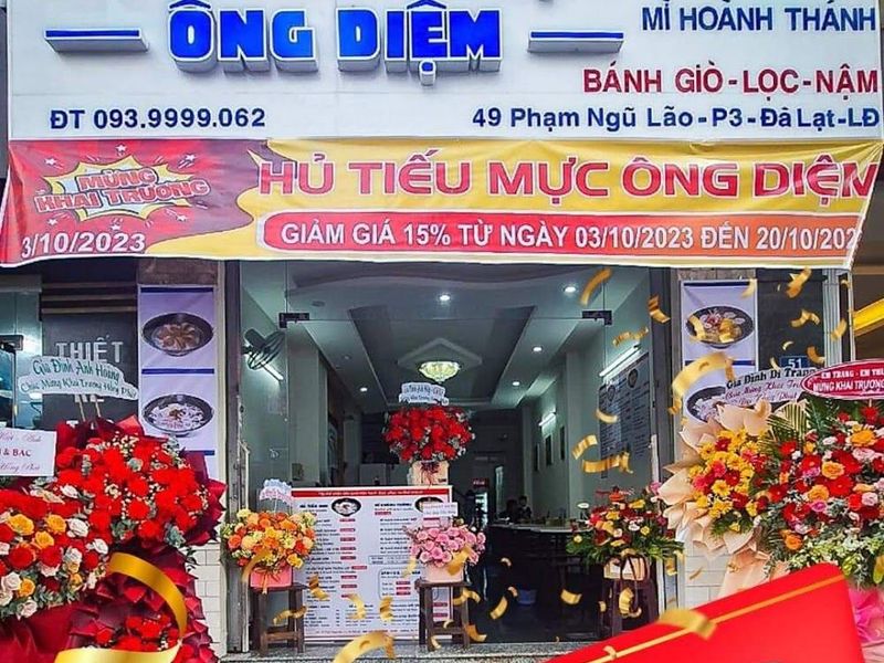 Hủ tiếu mực-mì-cơm Quán Ông Diệm - TP Đà Lạt